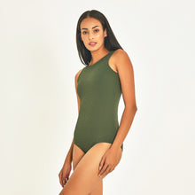 Load image into Gallery viewer, One Piece Swimsuit Brenda - Army Green - UPF50+
