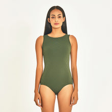 Load image into Gallery viewer, One Piece Swimsuit Brenda - Army Green - UPF50+
